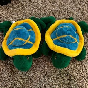 Two turtle puppets